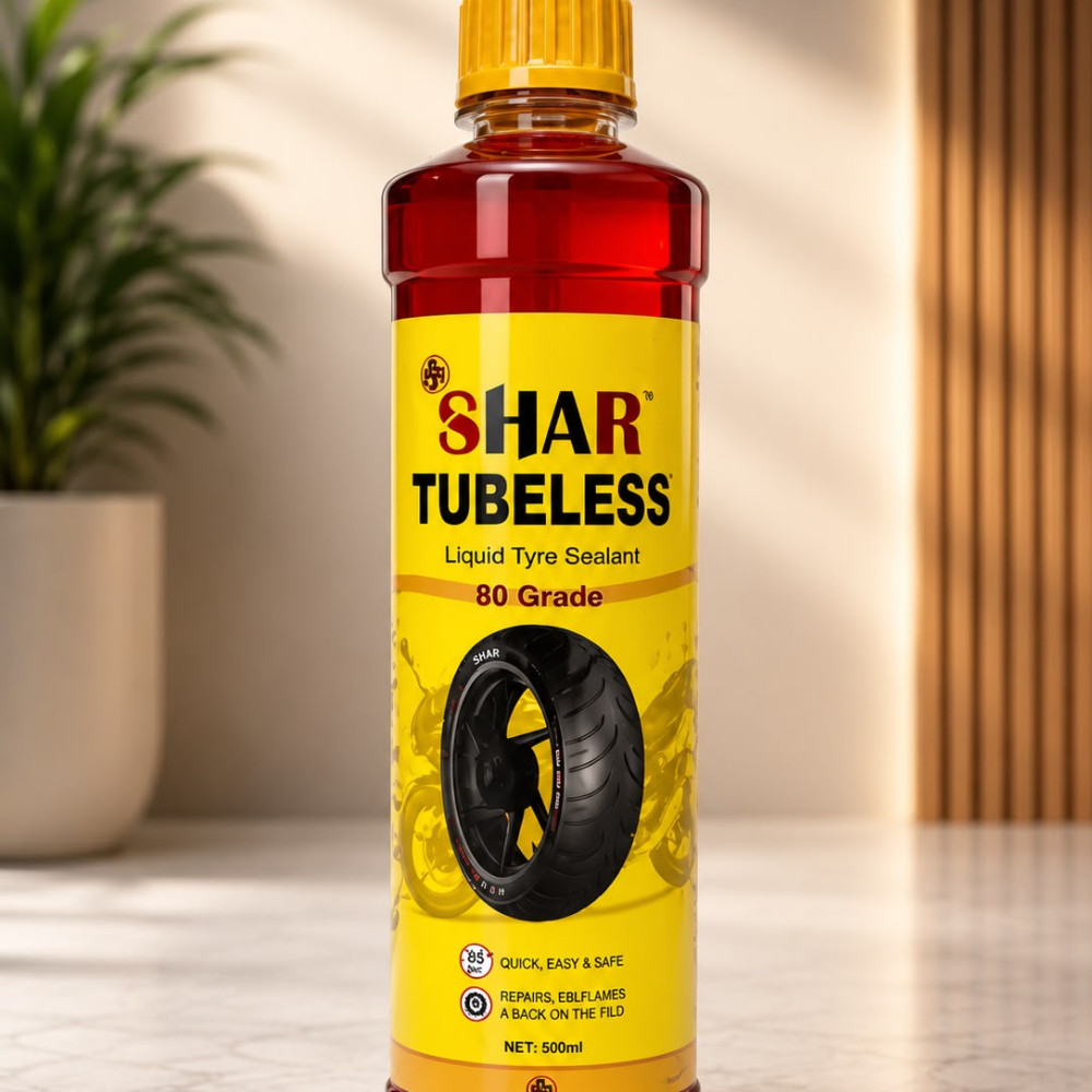 (For Commercial Use) SHAR Tubeless Liquid Tyre Sealant – 80 Grade (500ml)