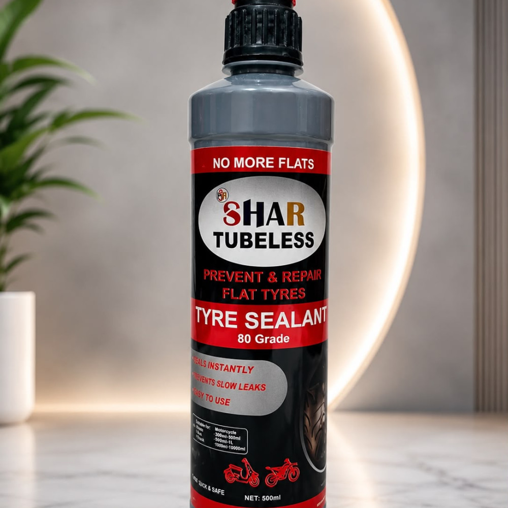 (Special Quality) SHAR Tubeless Tyre Sealant – 80 Grade (500ml)